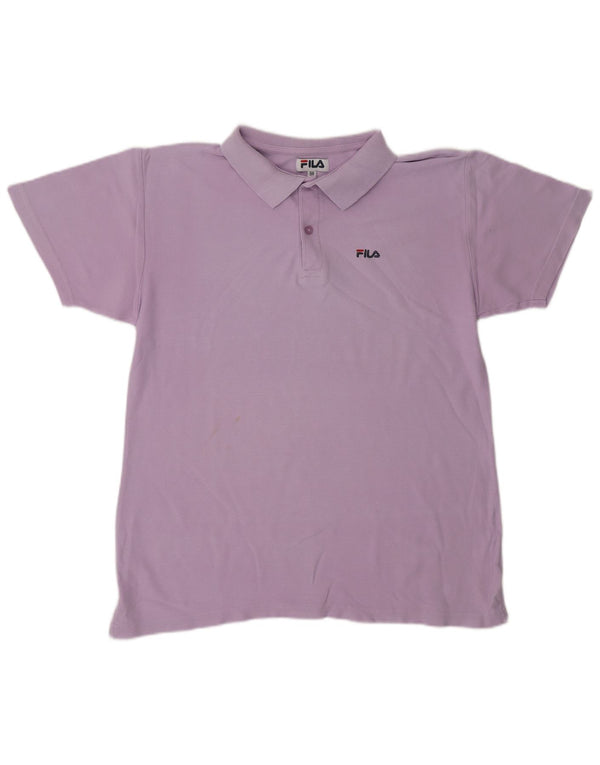 Camisa polo masculina FILA IT 50 algodão roxo médio