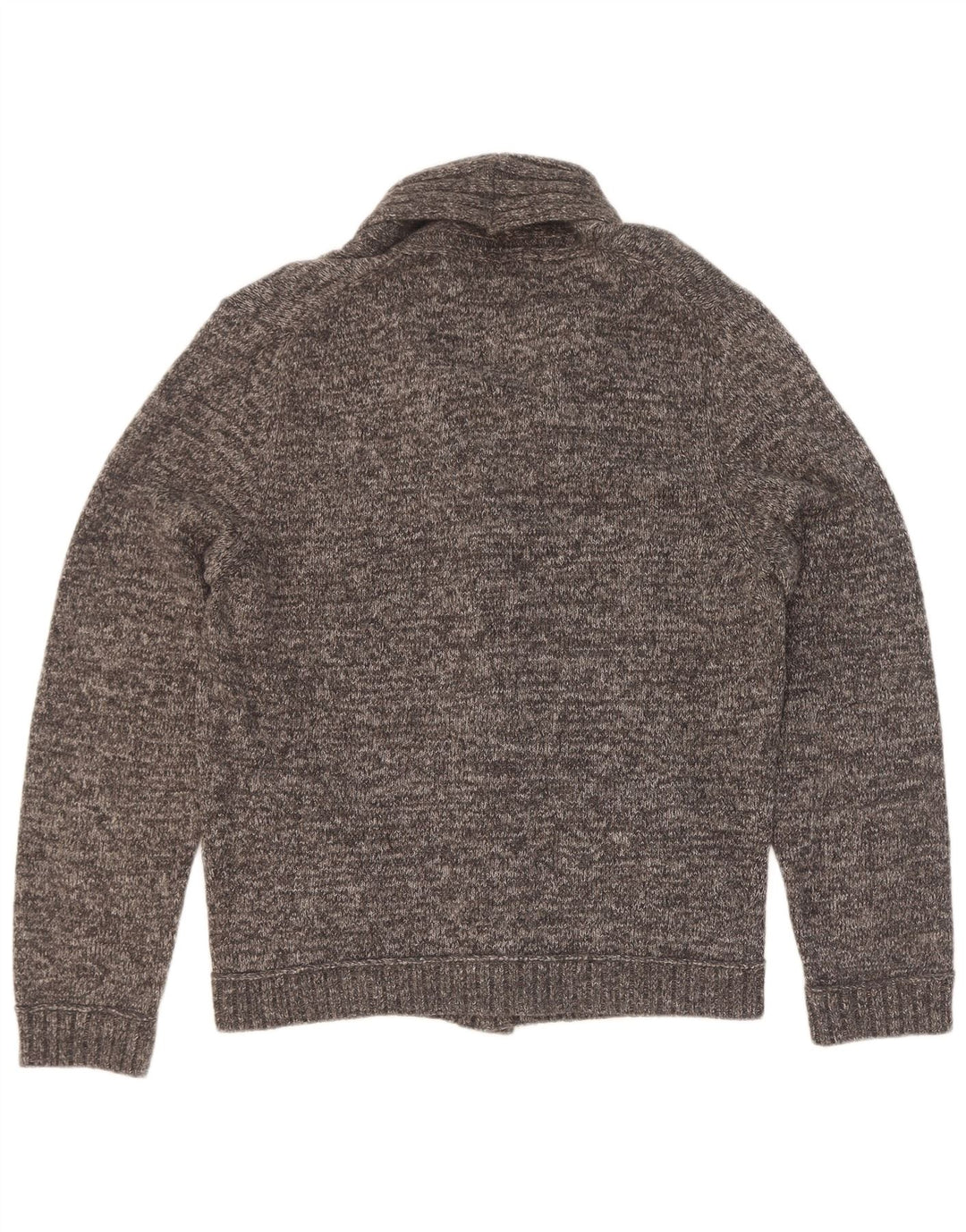 Suéter cardigã masculino Trussardi XL cinza manchado de viscose