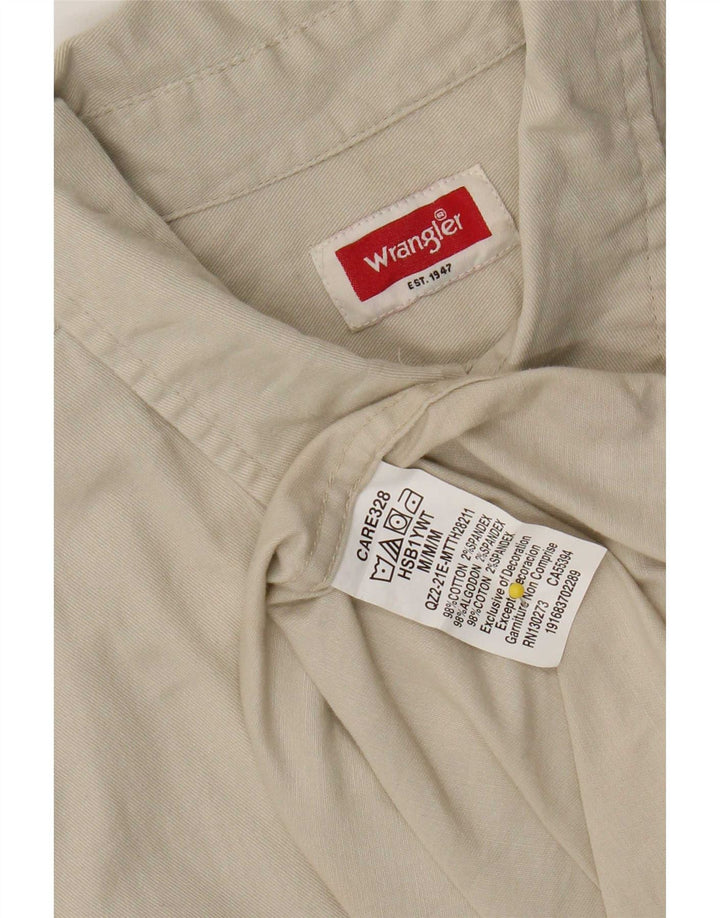 Wrangler Camisa masculina sem mangas de algodão bege médio