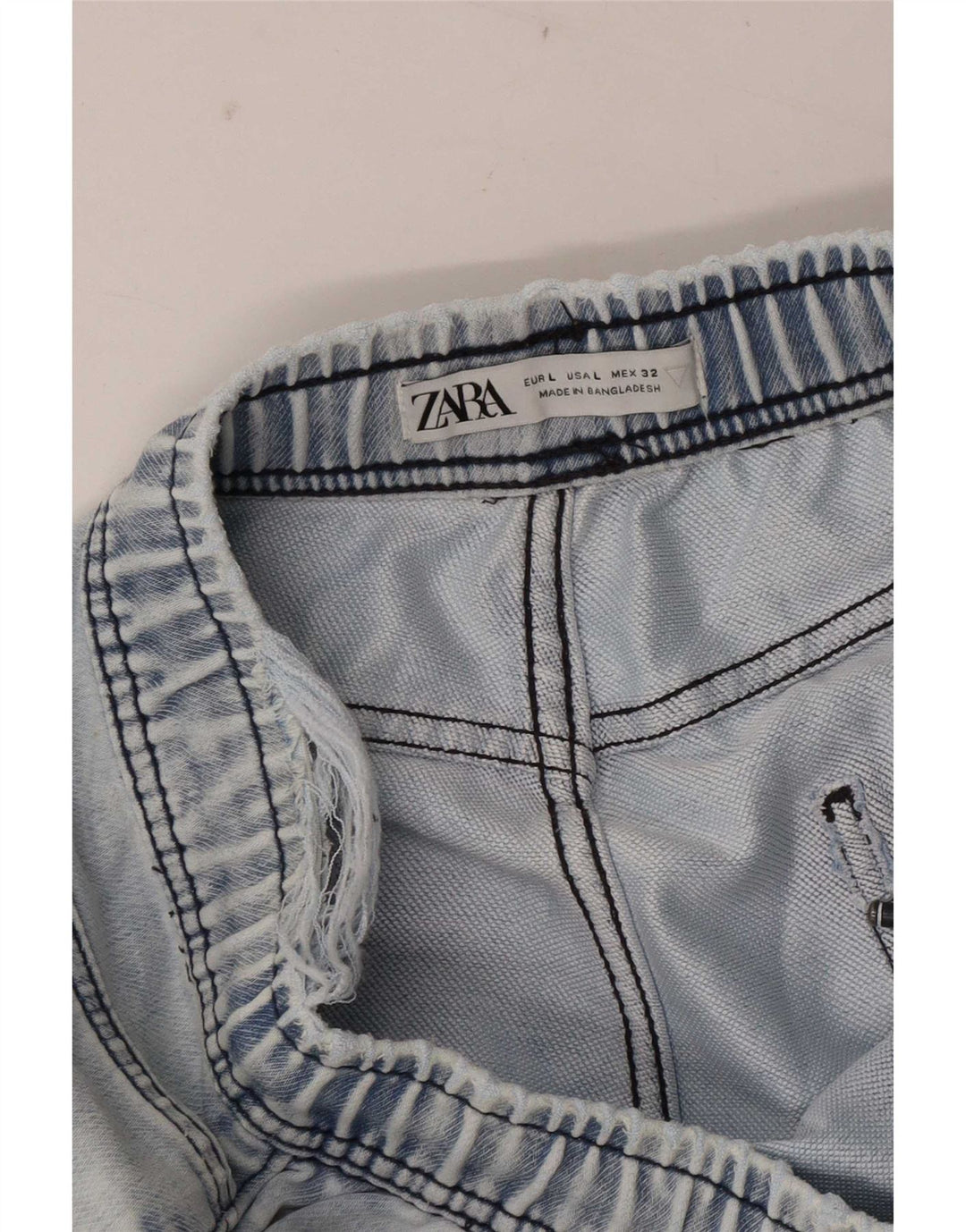 Shorts jeans feminino Zara grande W32 azul