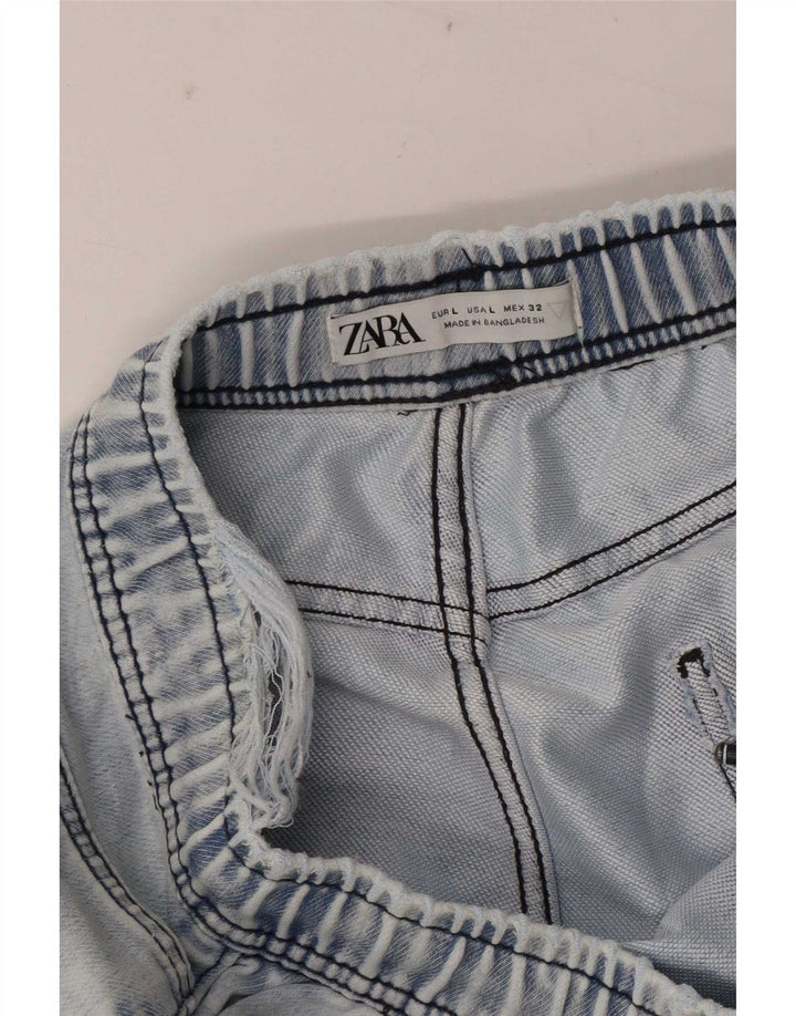 Shorts jeans feminino Zara grande W32 azul