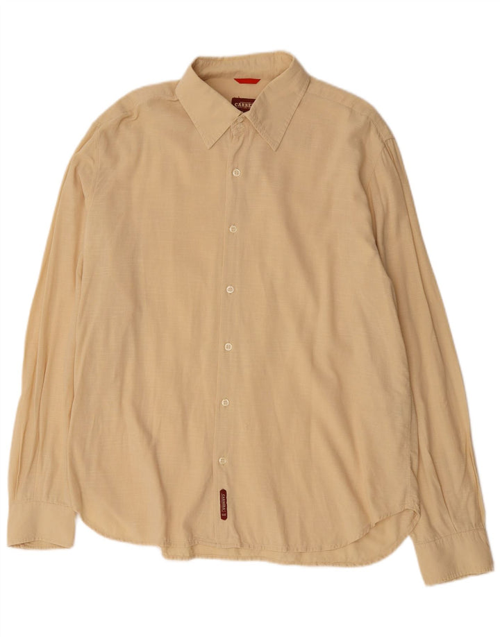 Camisa masculina Carrera 2XL algodão bege