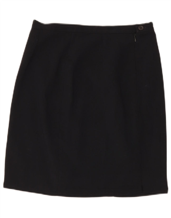 Mini saia feminina Zara EU 40 médio W30 azul marinho poliéster