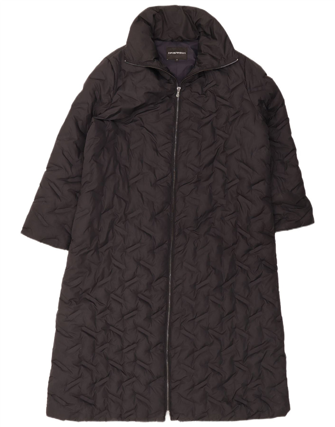 Casaco acolchoado acolchoado feminino Emporio Armani IT 42 poliéster preto médio