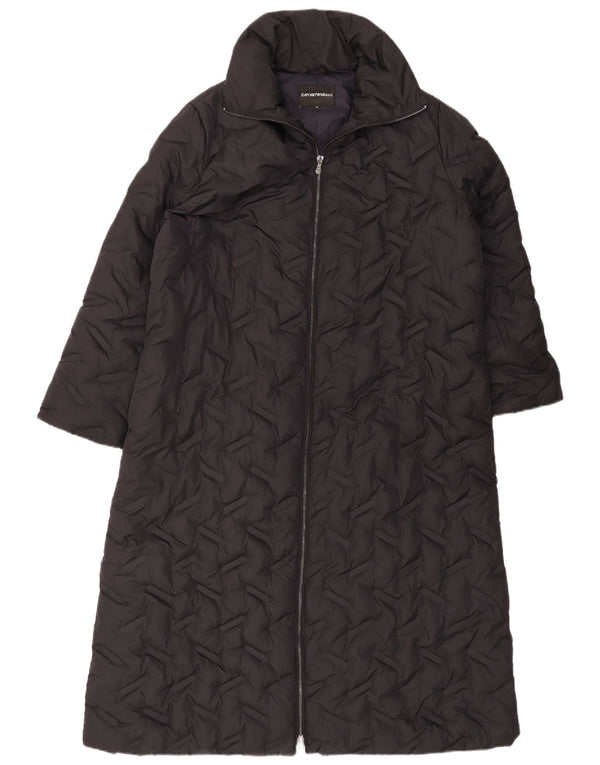 Casaco acolchoado acolchoado feminino Emporio Armani IT 42 poliéster preto médio