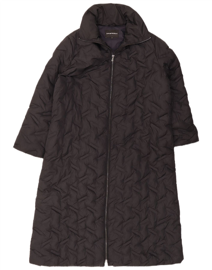 Casaco acolchoado acolchoado feminino Emporio Armani IT 42 poliéster preto médio