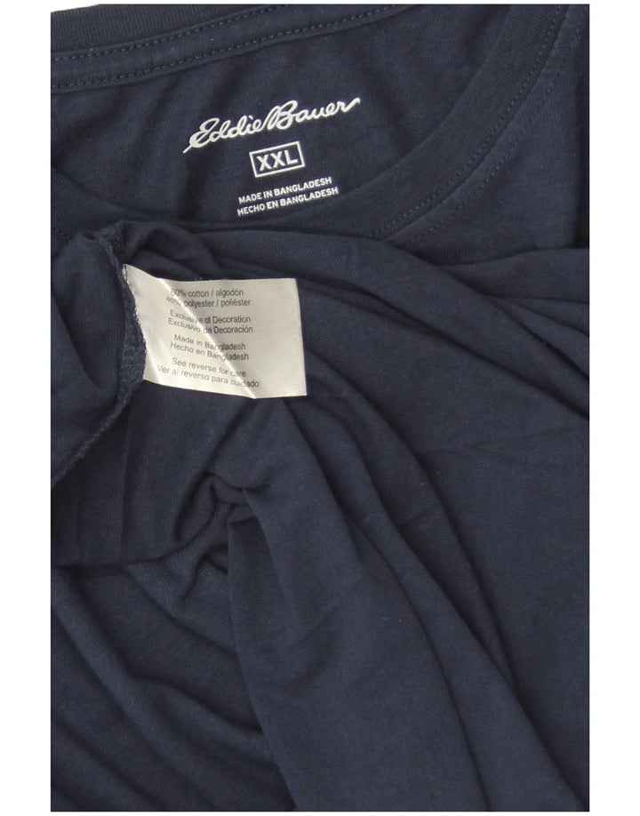 Camiseta masculina Eddie Bauer Top 2XL algodão azul marinho