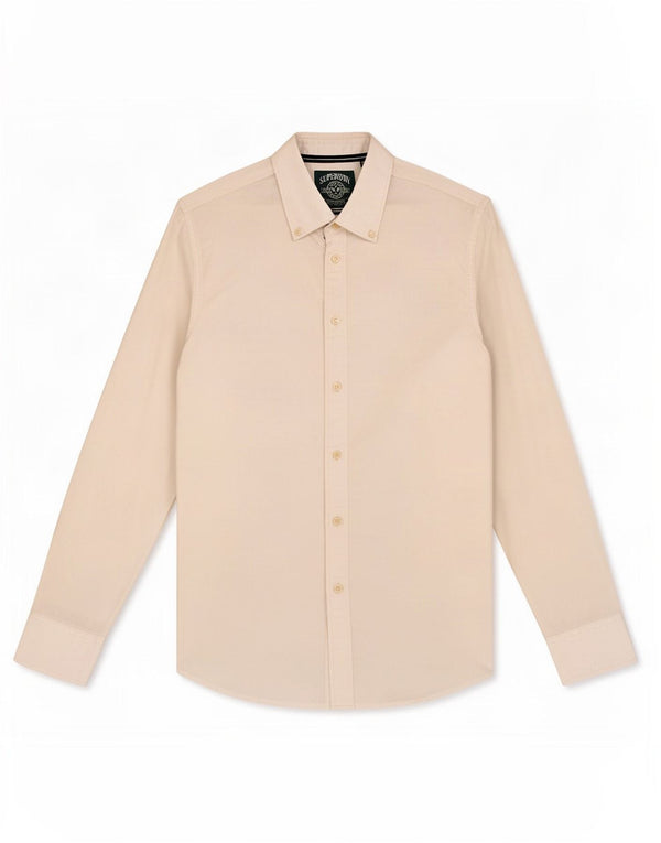 Camisa feminina Superdry UK 12 algodão branco médio