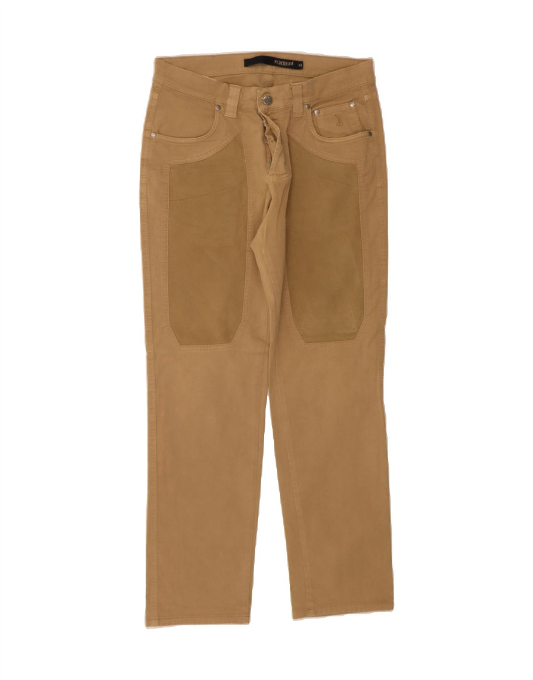 JECKERSON Mens Straight Casual Trousers W34 L30 Brown Cotton Vintage Jeckerson and Second-Hand Jeckerson from Messina Hembry 