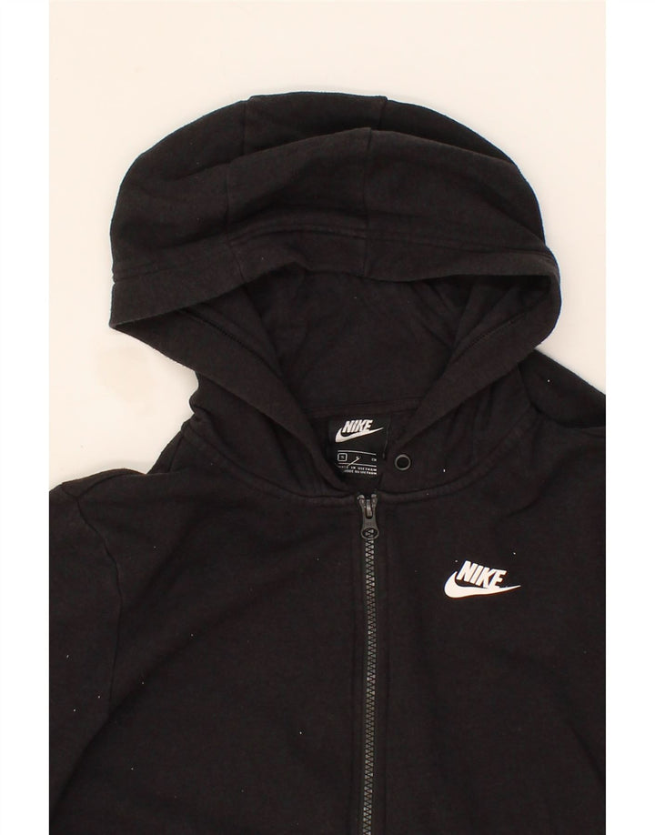 NIKE Womens Zip Hoodie Sweater UK 10 Small Black Vintage Nike and Second-Hand Nike from Messina Hembry 
