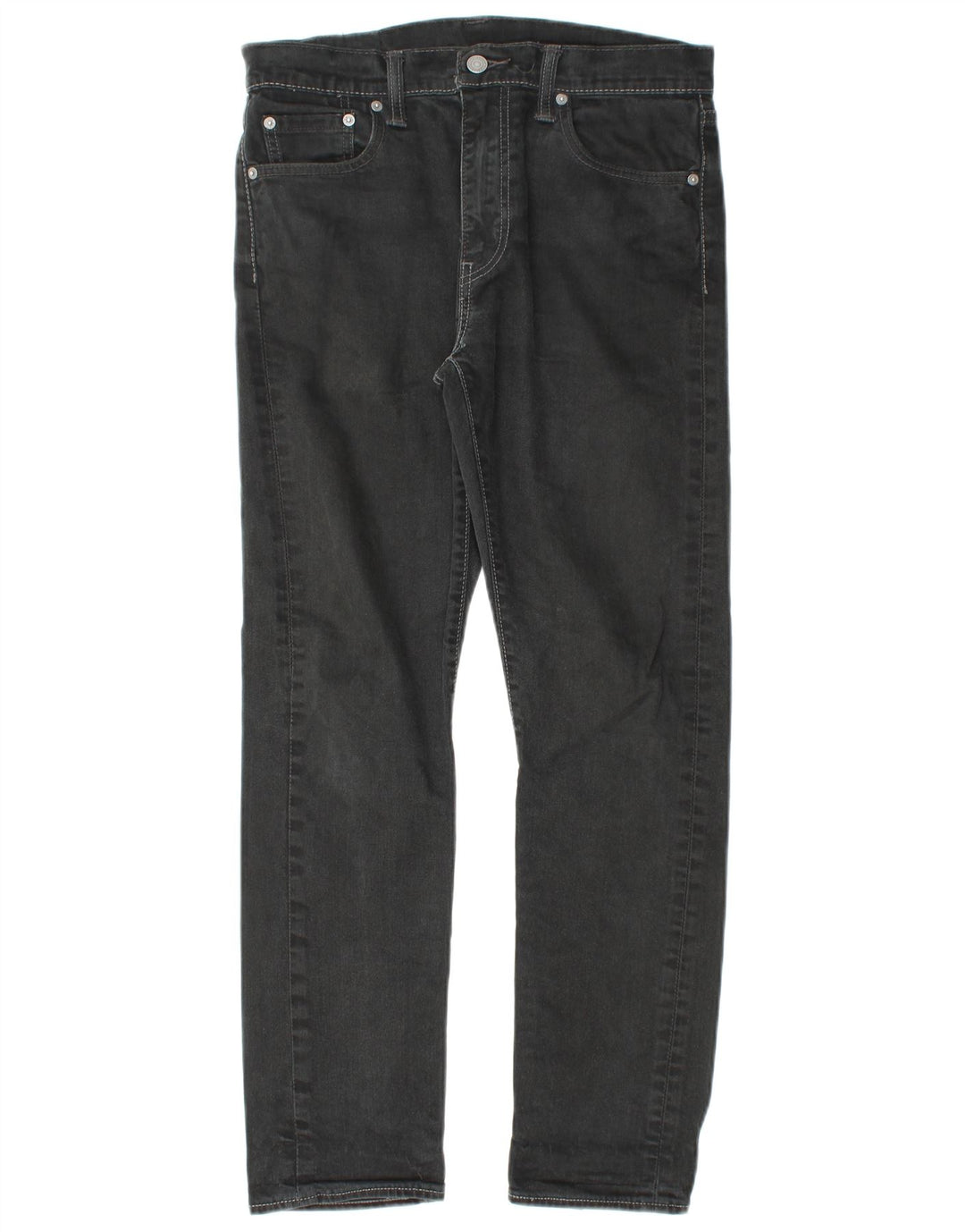 LEVI'S Masculino 522 Straight Jeans W30 L28 Algodão Preto