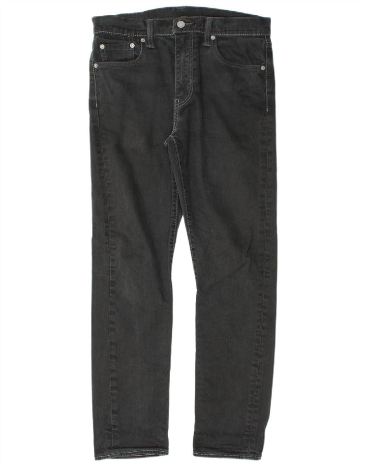 LEVI'S Masculino 522 Straight Jeans W30 L28 Algodão Preto