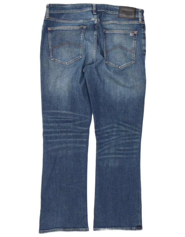 TOMMY HILFIGER Masculino Bootcut Jeans W34 L30 Azul Marinho Algodão