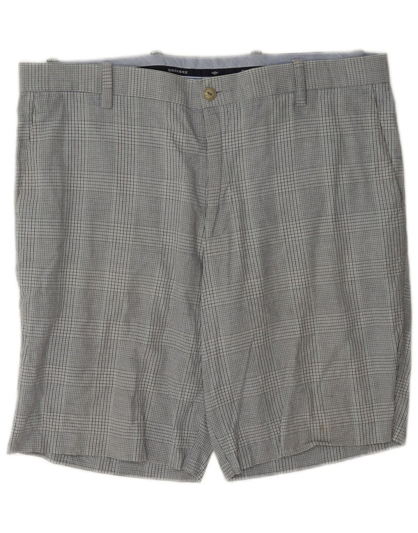 Shorts masculinos Dockers Chino W38 XL cinza xadrez algodão