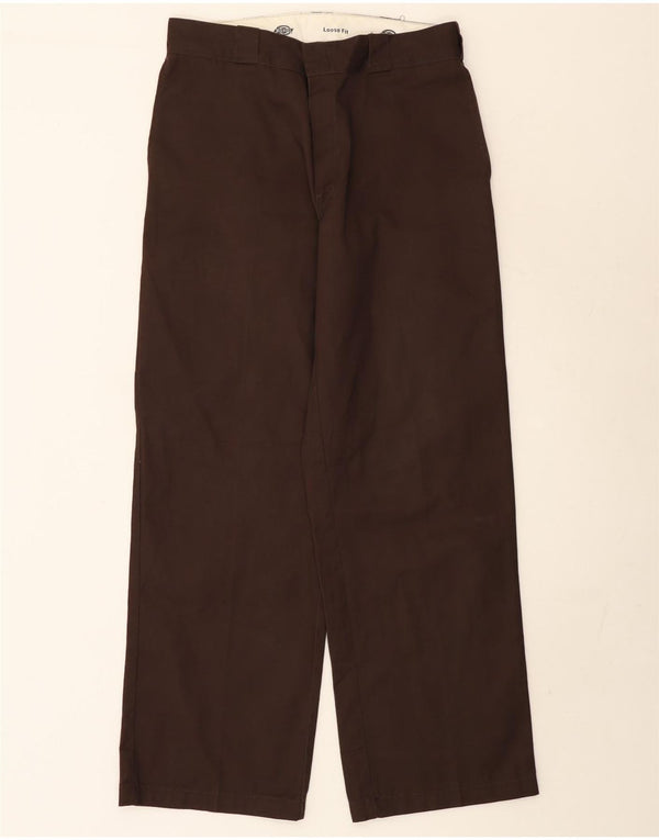 Calças cargo masculinas Dickies Loose Fit W32 L32 poliéster marrom