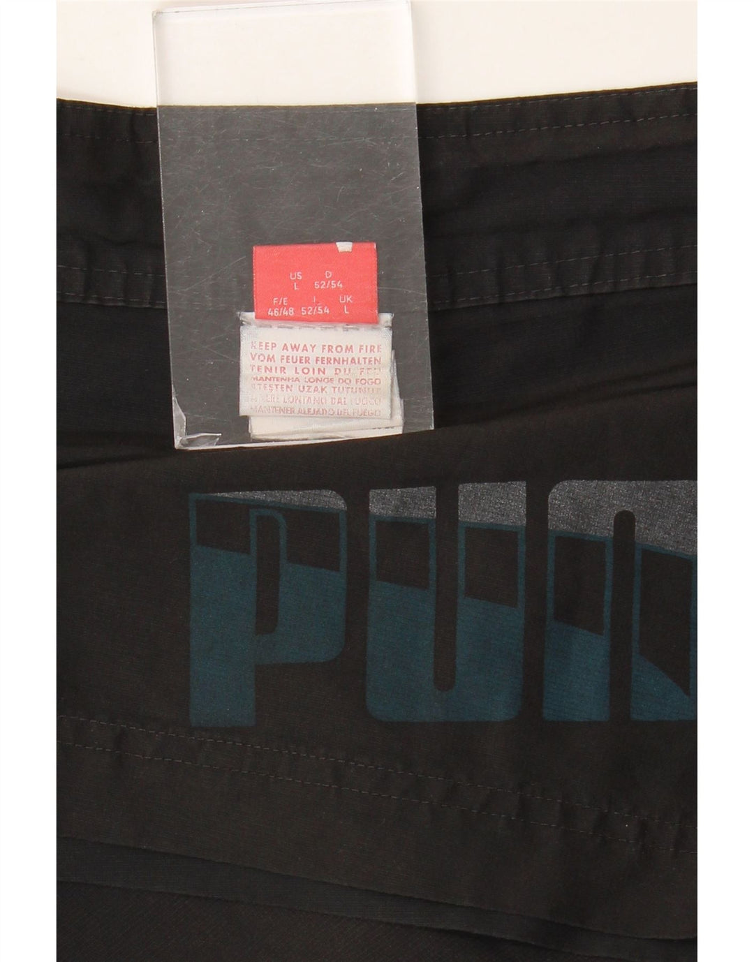 Shorts de natação masculinos Puma Graphic grandes pretos