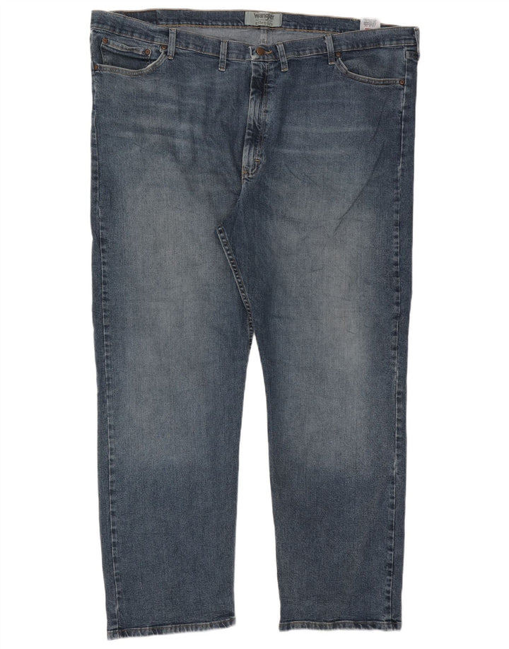 Wrangler Mens Straight Jeans W52 L32 Azul Algodão