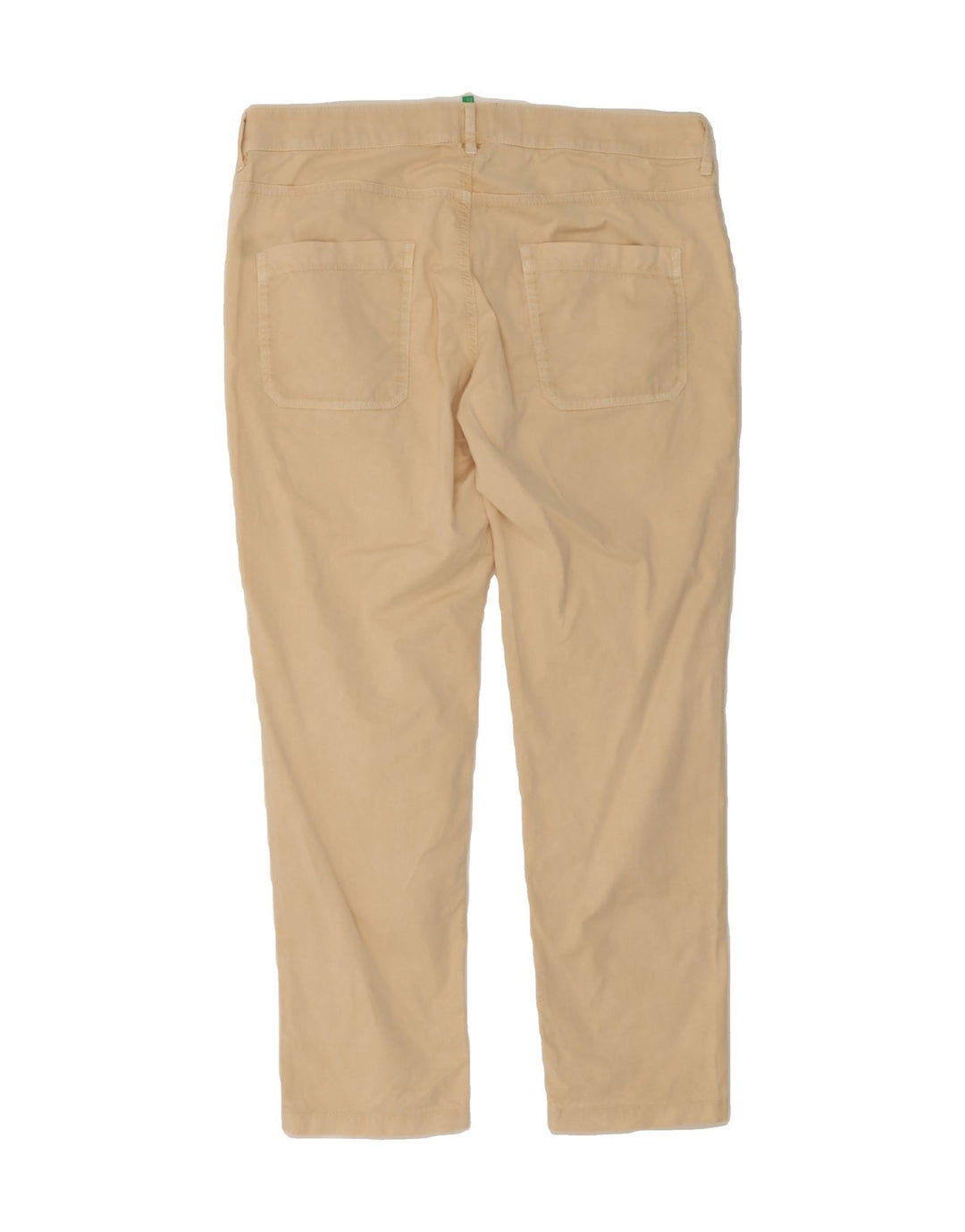 BENETTON Womens Straight Casual Trousers W38 L28 Beige Cotton Vintage Benetton and Second-Hand Benetton from Messina Hembry 