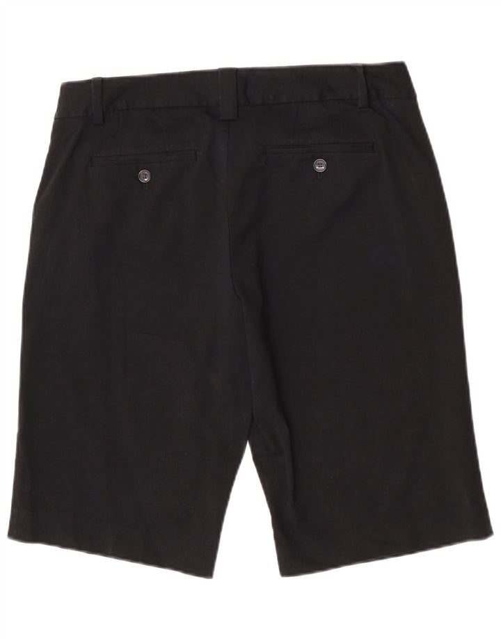 Shorts Chino feminino Eddie Bauer EUA 10 grandes W32 algodão preto