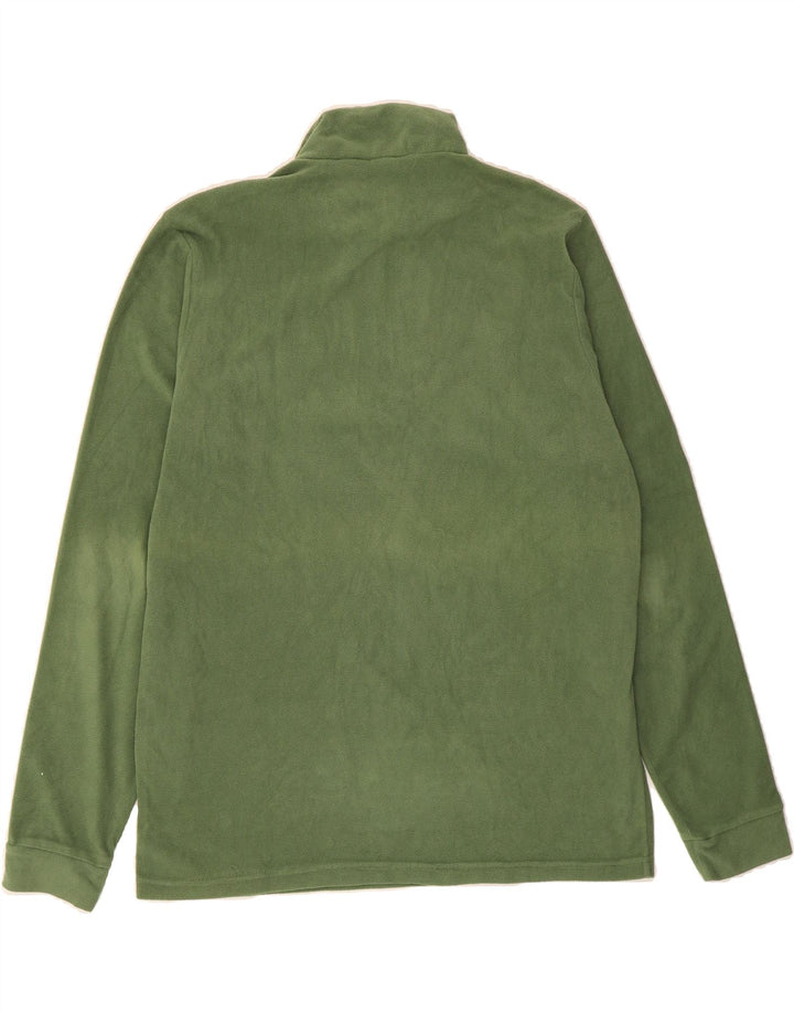 BRUGI Mens Zip Neck Fleece Jumper XL Green Polyester Vintage Brugi and Second-Hand Brugi from Messina Hembry 