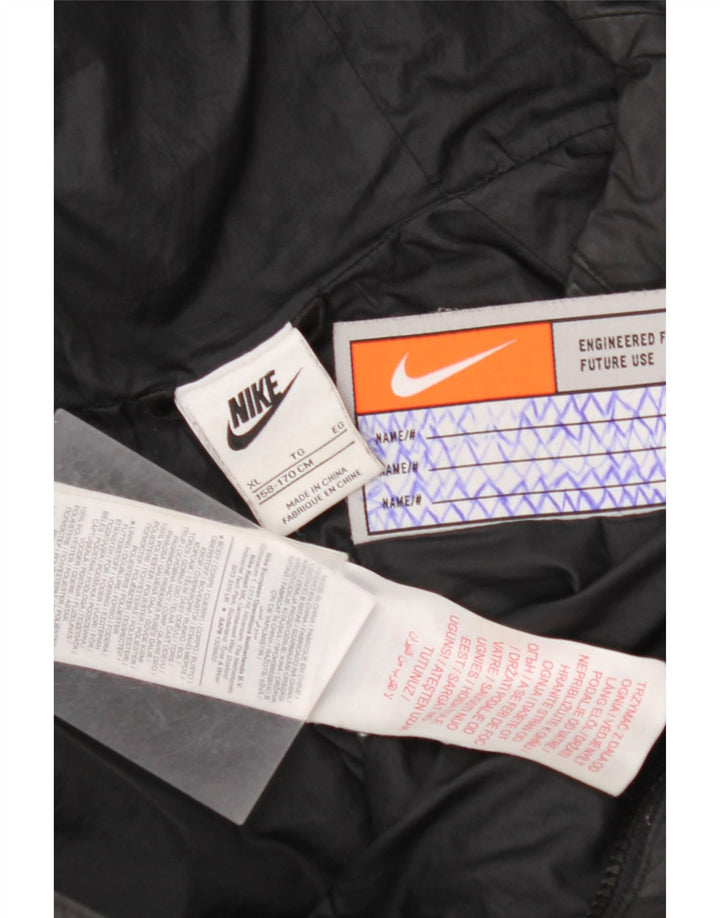 Jaqueta acolchoada com capuz para meninos NIKE 13-14 anos XL preto poliéster