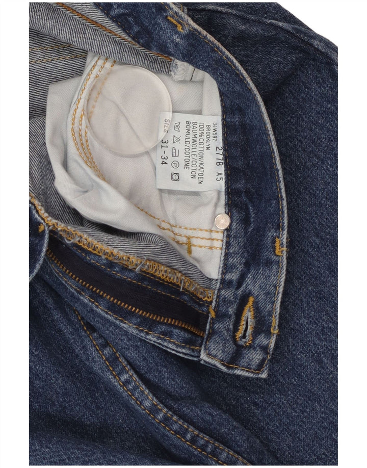 LEE Masculino Brooklyn Straight Jeans W31 L34 Azul Algodão