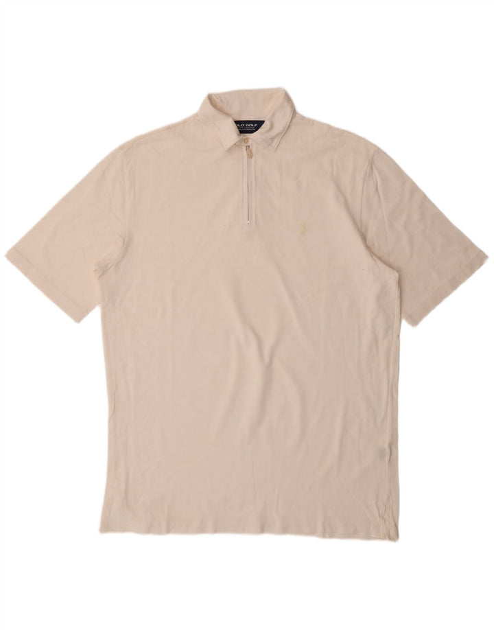 Polo masculino RALPH LAUREN médio algodão branco