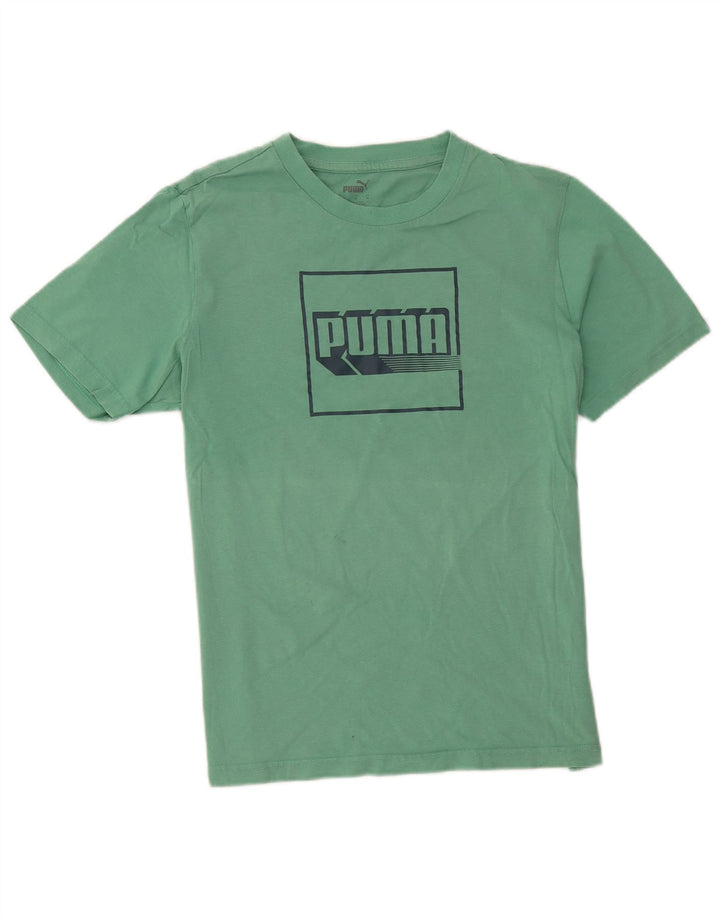 Camiseta masculina Puma Graphic Top Médio Algodão Turquesa