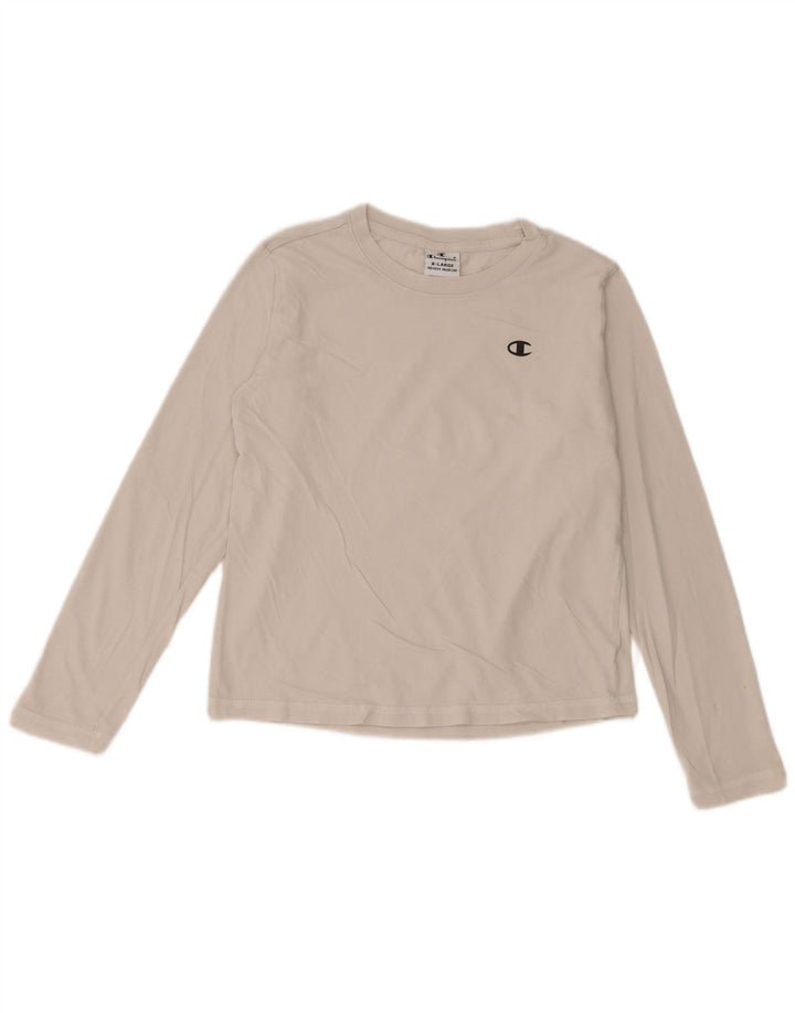Champion Meninos Top Manga Comprida 13-14 Anos XL Branco