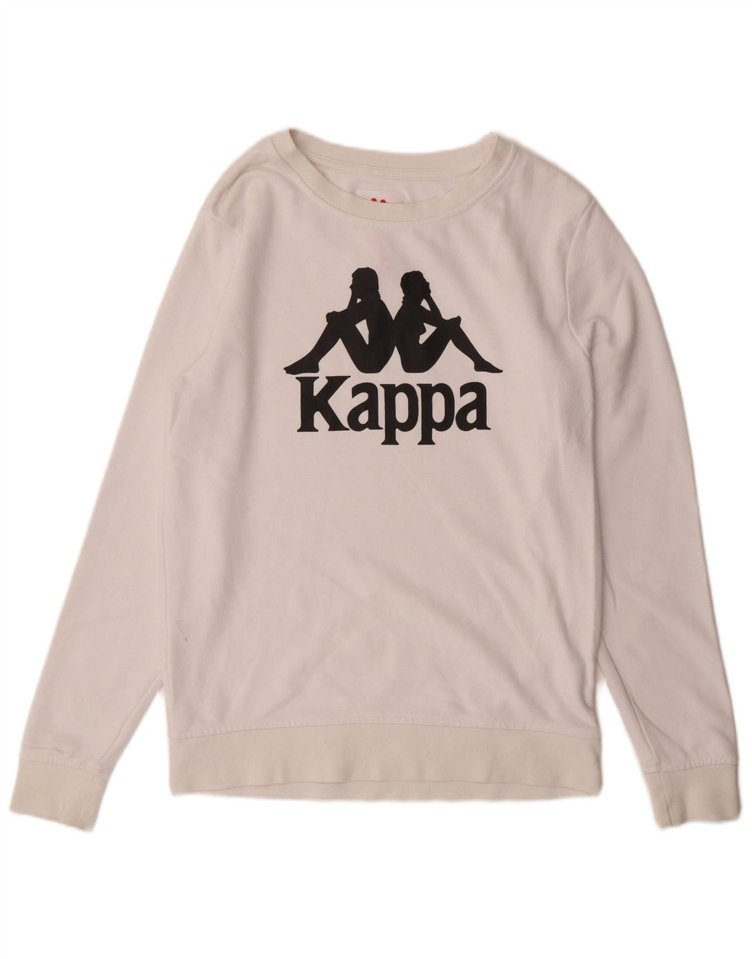 KAPPA moletom gráfico masculino jumper médio algodão branco