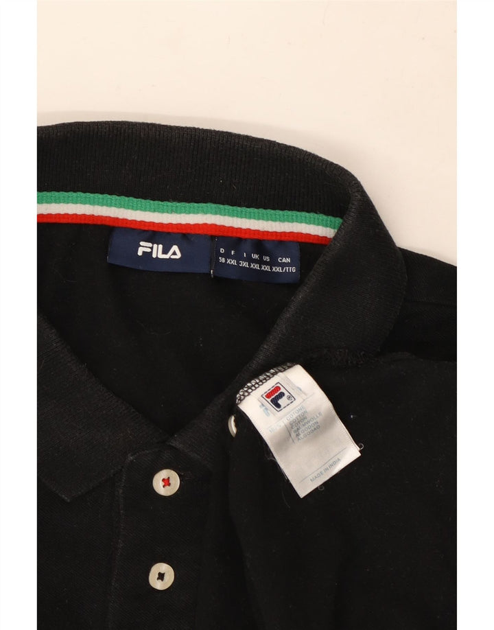 Camisa polo masculina FILA 2XL algodão preto