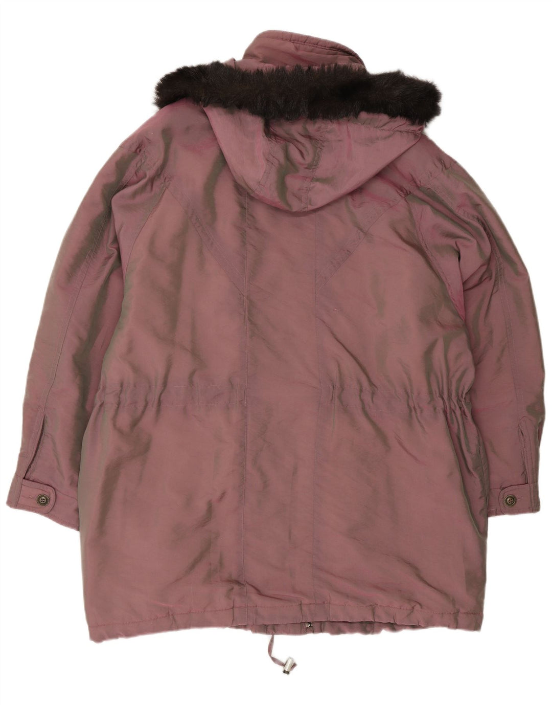Jaqueta Parka Oversized com Capuz Feminino Vintage EU 44 XL Rosa
