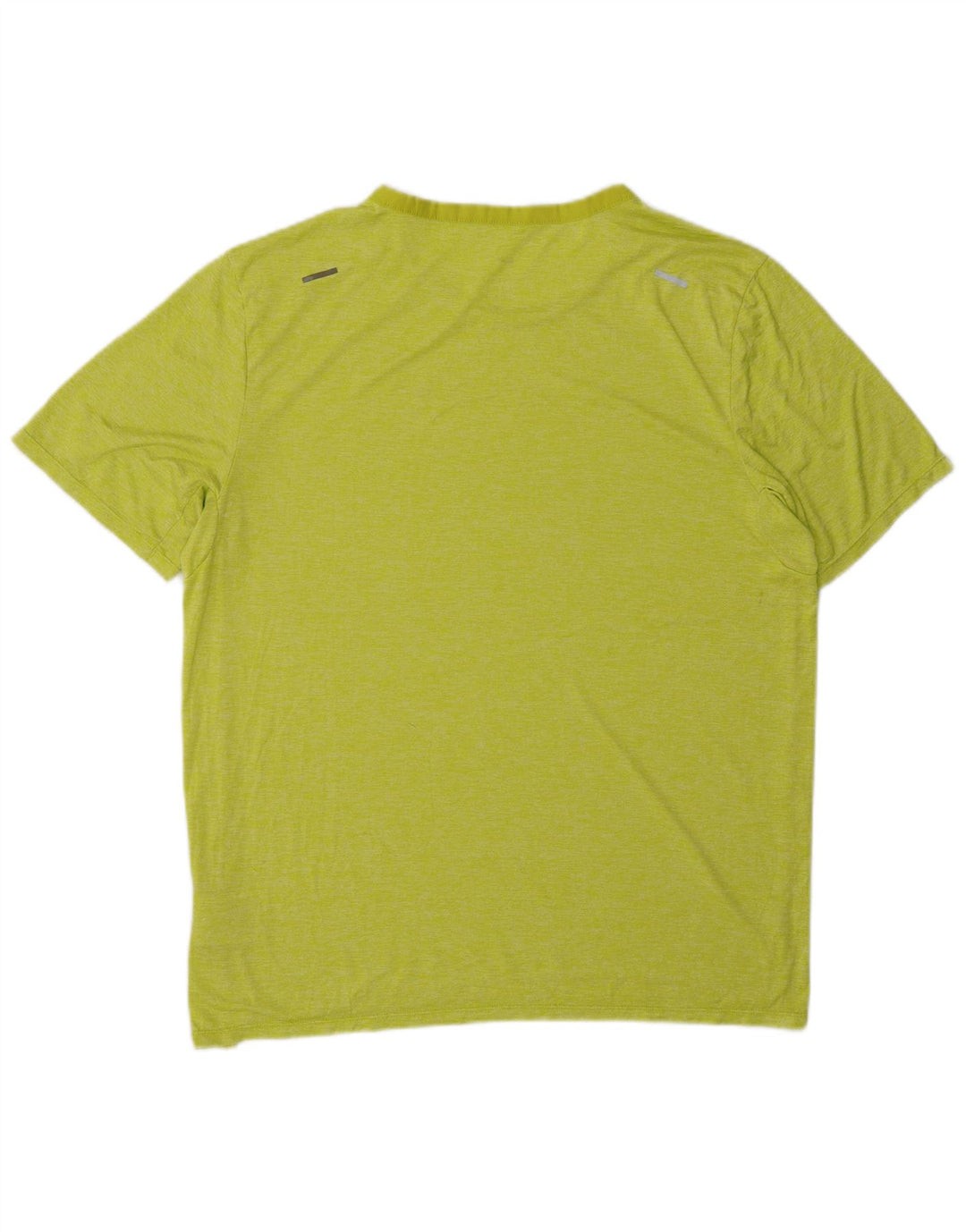 Nike Mens Running T-Shirt Top Médio Verde Poliéster Esportes
