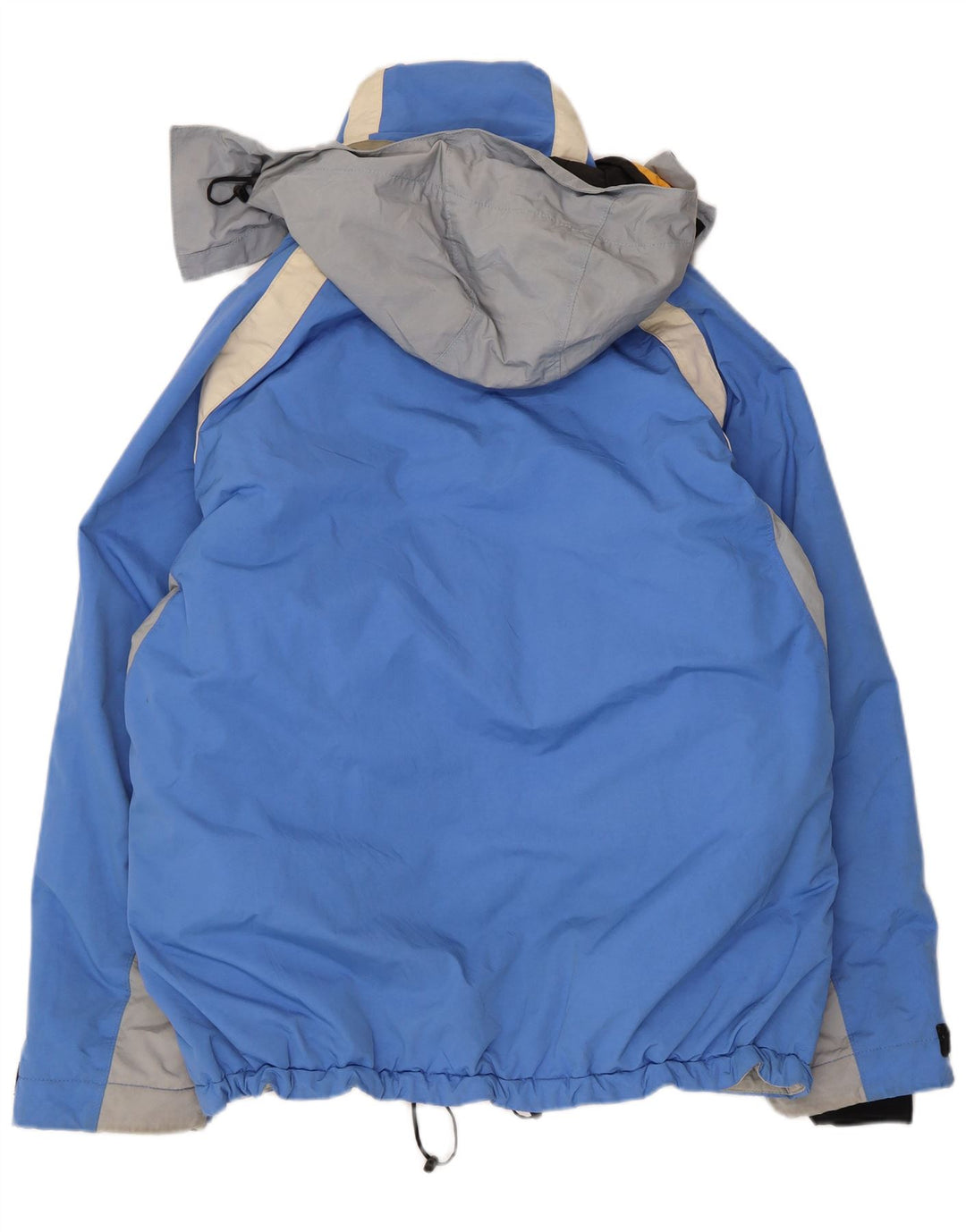 Jaqueta corta-vento masculina Belfe com capuz UK 38 bloco colorido azul médio