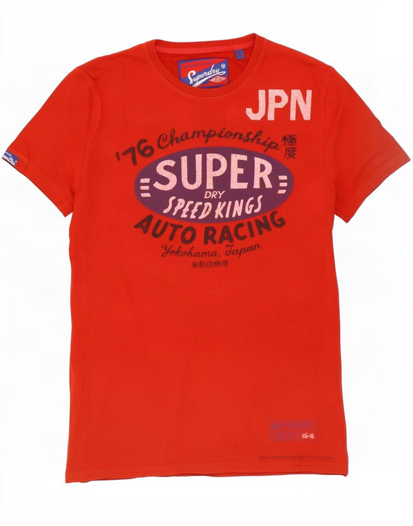 Superdry Mens Graphic T-Shirt Top Médio Algodão Vermelho