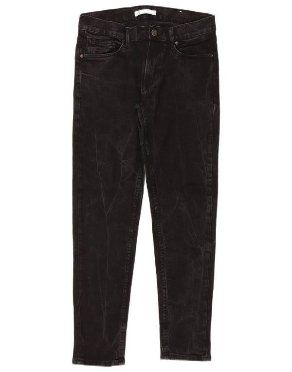 Zara Mens Slim Jeans EU 42 Grande W32 L30 Algodão Preto