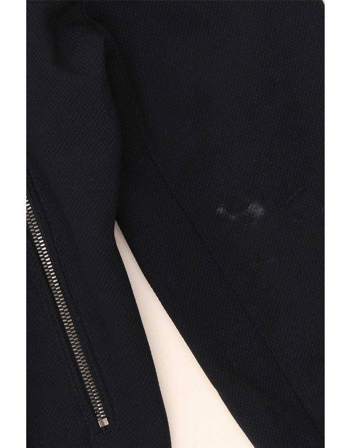 Jaqueta bomber masculina Zara UK 36 poliéster azul marinho pequeno
