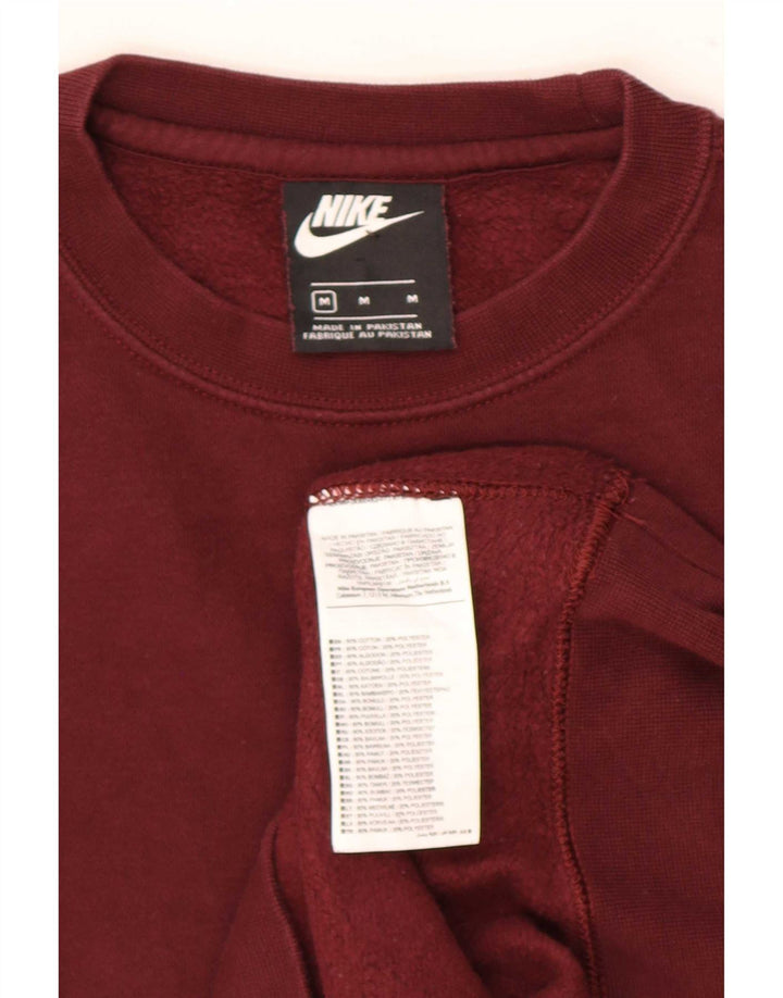 Nike Mens Moletom Jumper Médio Algodão Borgonha