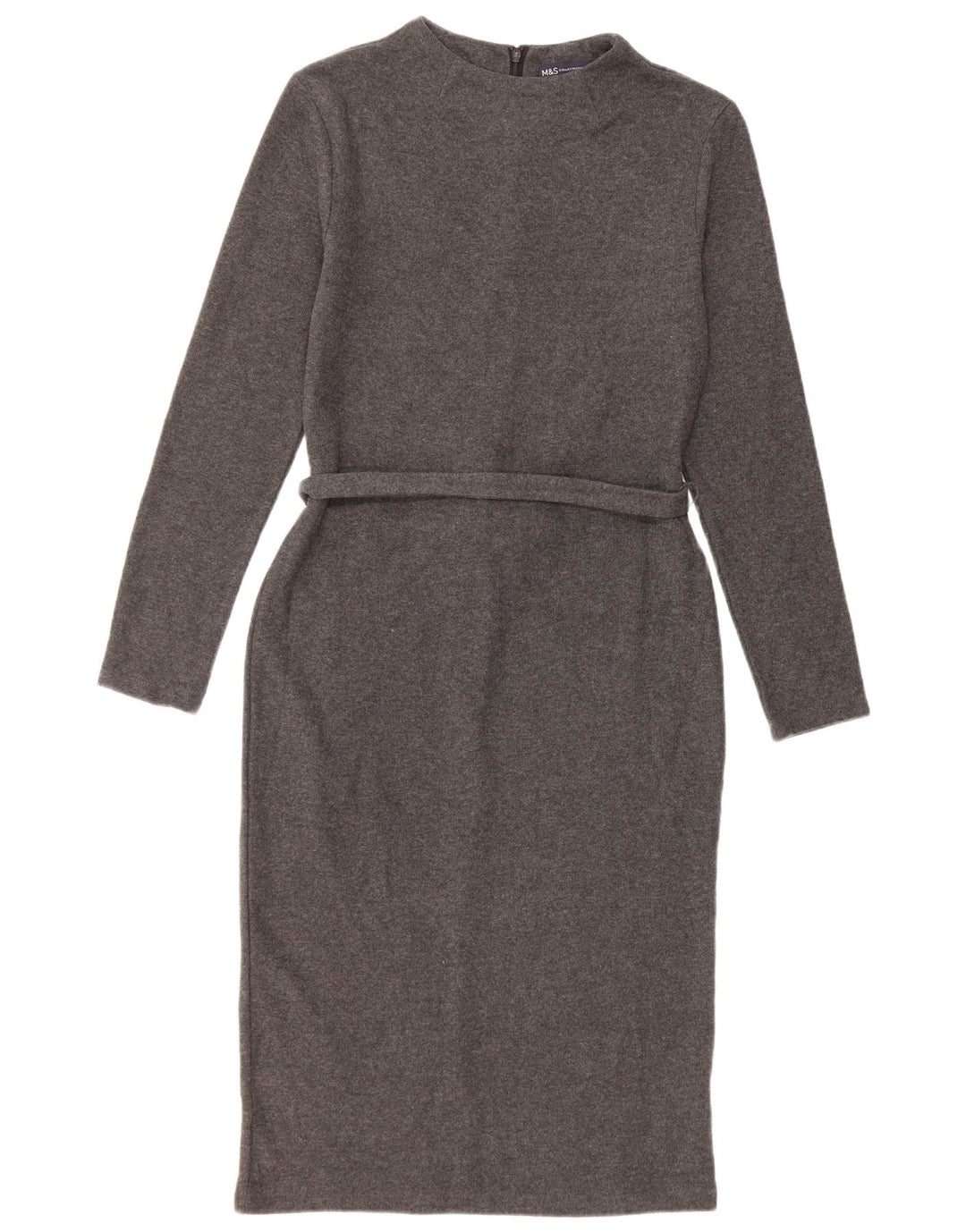Vestido jumper feminino Marks & Spencer Reino Unido 10 pequeno algodão cinza