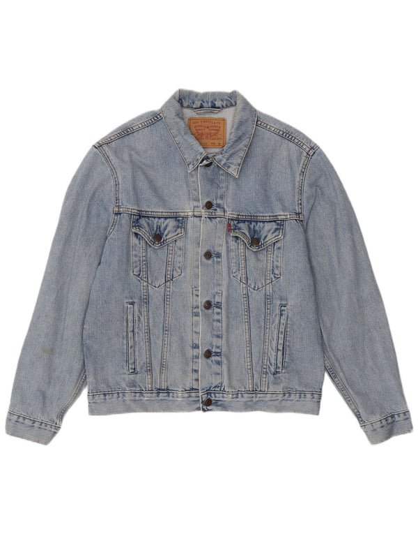 Jaqueta jeans masculina Levi's 70503 UK 38 algodão azul médio