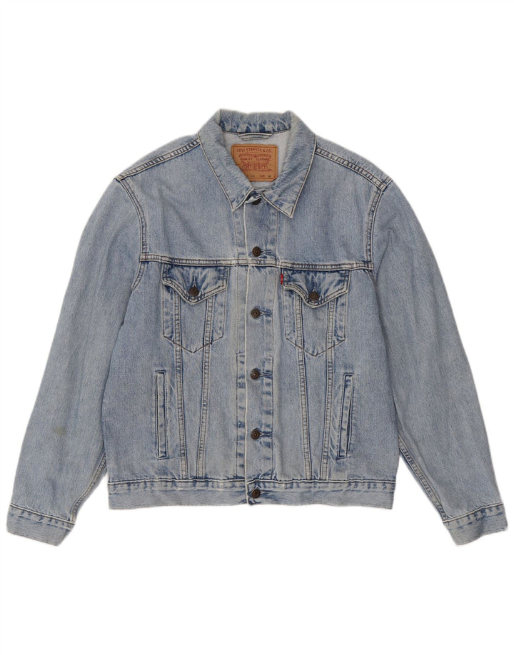 Jaqueta jeans masculina Levi's 70503 UK 38 algodão azul médio