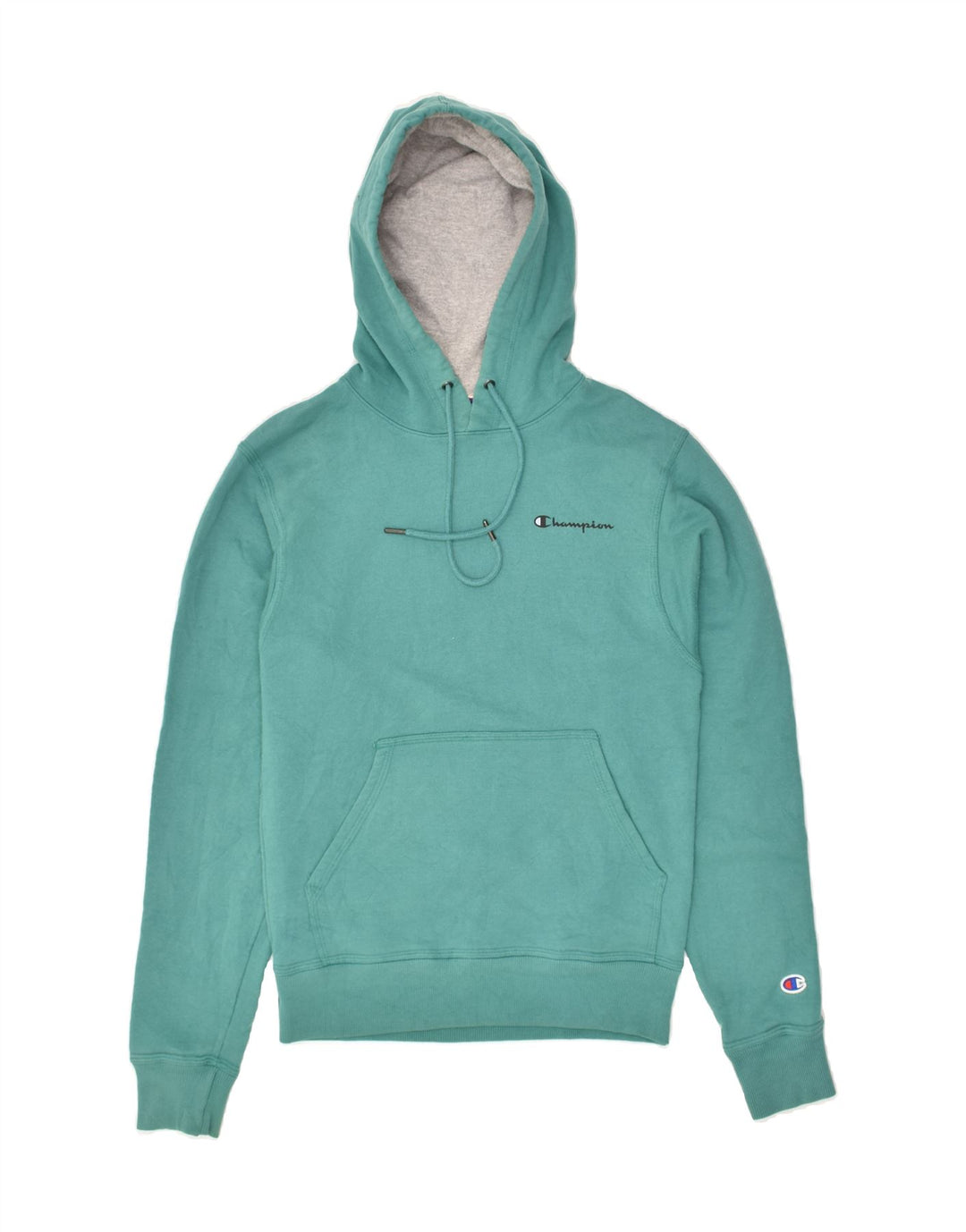 CHAMPION Mens Hoodie Jumper XS Turquoise Cotton Vintage Champion and Second-Hand Champion from Messina Hembry 