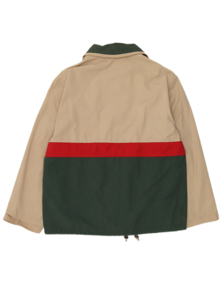 Jaqueta utilitária masculina Stormy Sea Reino Unido 36 poliéster bege pequeno Colourblock
