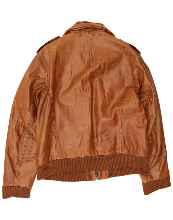 Jaqueta de couro militar masculina Conbipel IT 54 XL marrom