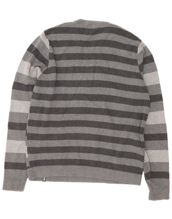 Suéter masculino Marks & Spencer Blue Harbor com gola redonda grande cinza