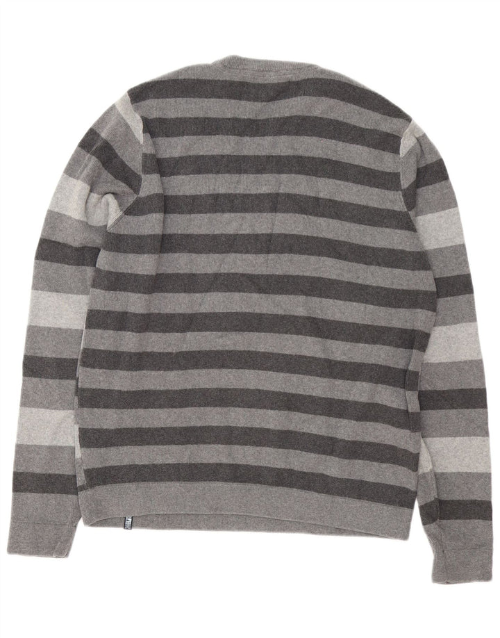 Suéter masculino Marks & Spencer Blue Harbor com gola redonda grande cinza