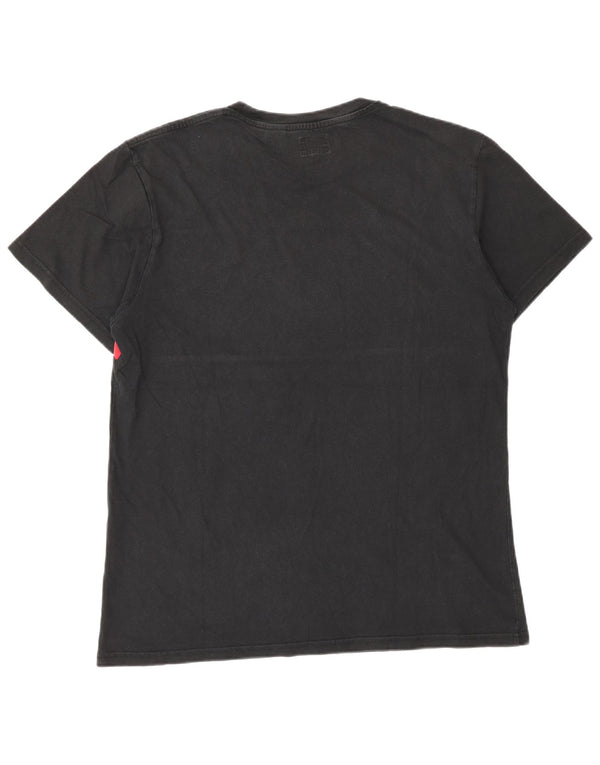 Camiseta gráfica masculina Levi's Top grande bloco colorido preto