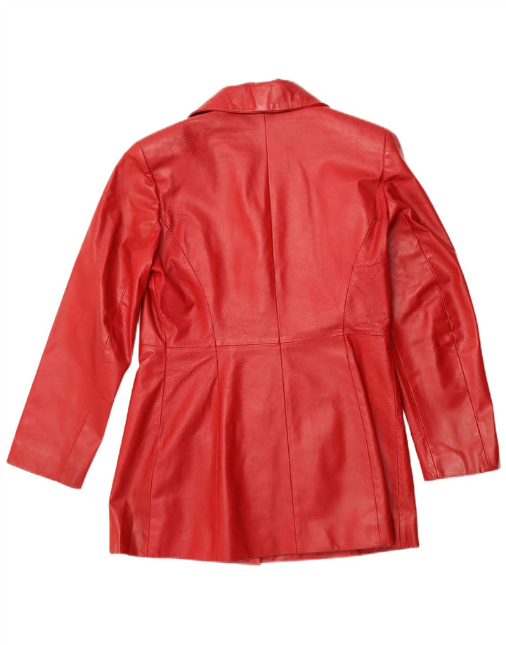 Jaqueta de couro feminina VINTAGE IT 42 couro vermelho médio