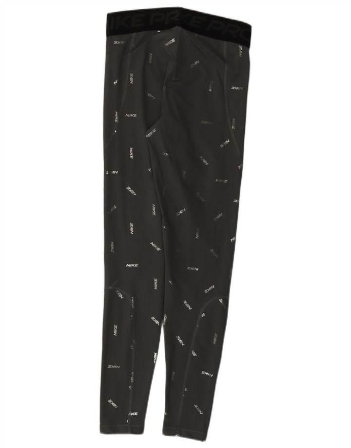 Leggings femininas Nike Dri Fit Graphic UK 12 poliéster cinza médio
