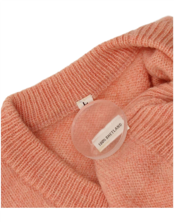 Suéter masculino vintage com decote em V grande laranja Argyle/Diamante